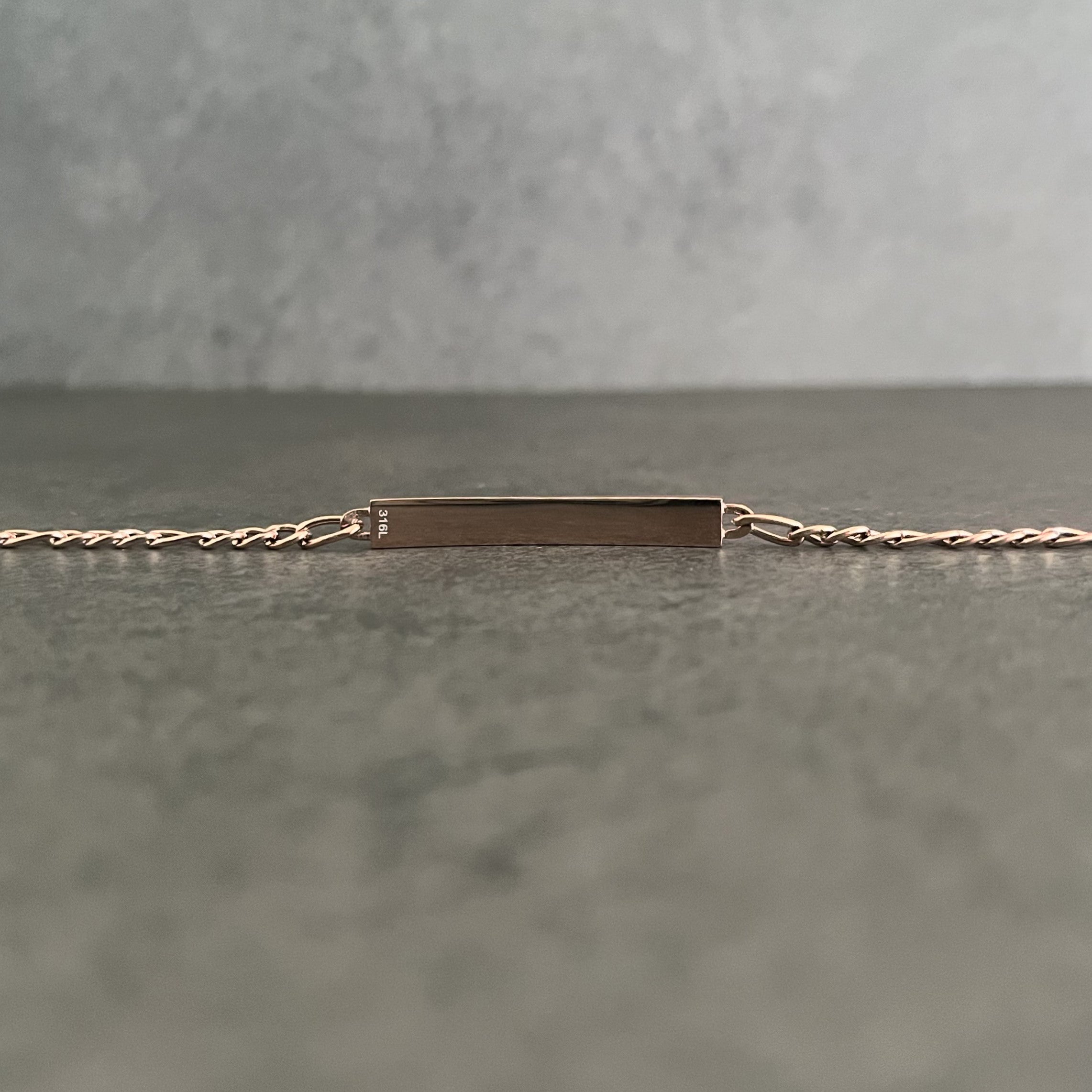 Halo.  HAWAIIAN JEWELRY "Plate" BRACELET (Rose Gold)