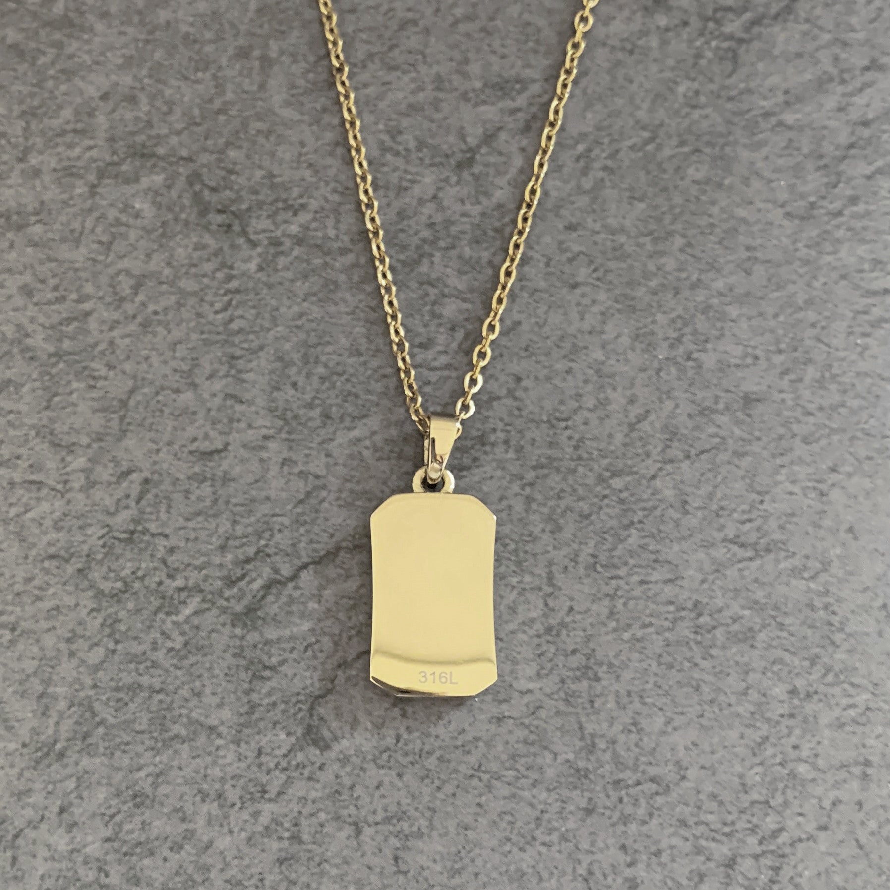 Halo. HAWAIIAN JEWELRY ”Dog tag” PENDANT(Gold)