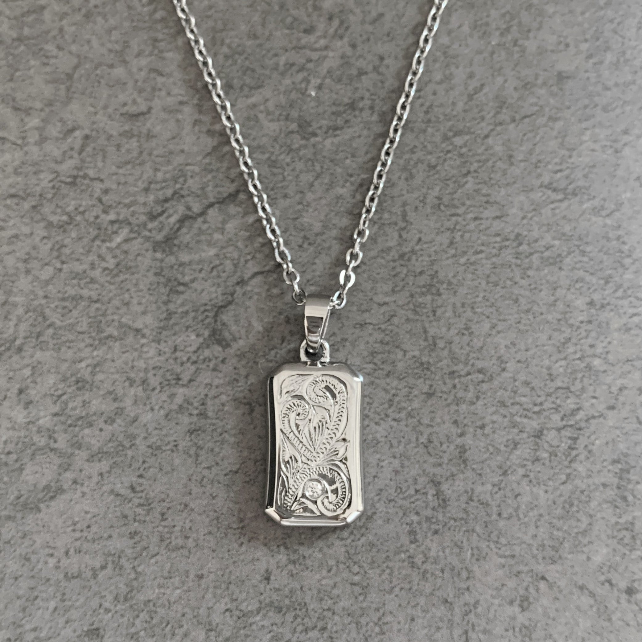 Halo. HAWAIIAN JEWELRY ”Dog tag” PENDANT(Silver)