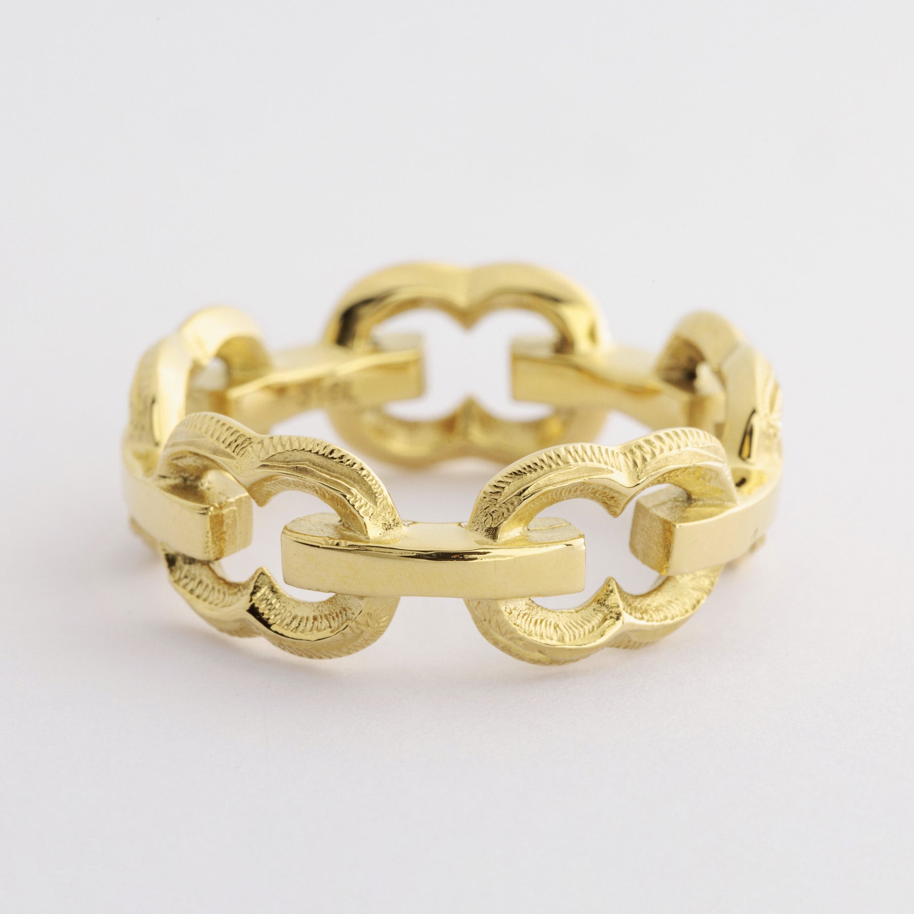 Halo. HAWAIIAN JEWELRY “Chain” RING (gold)