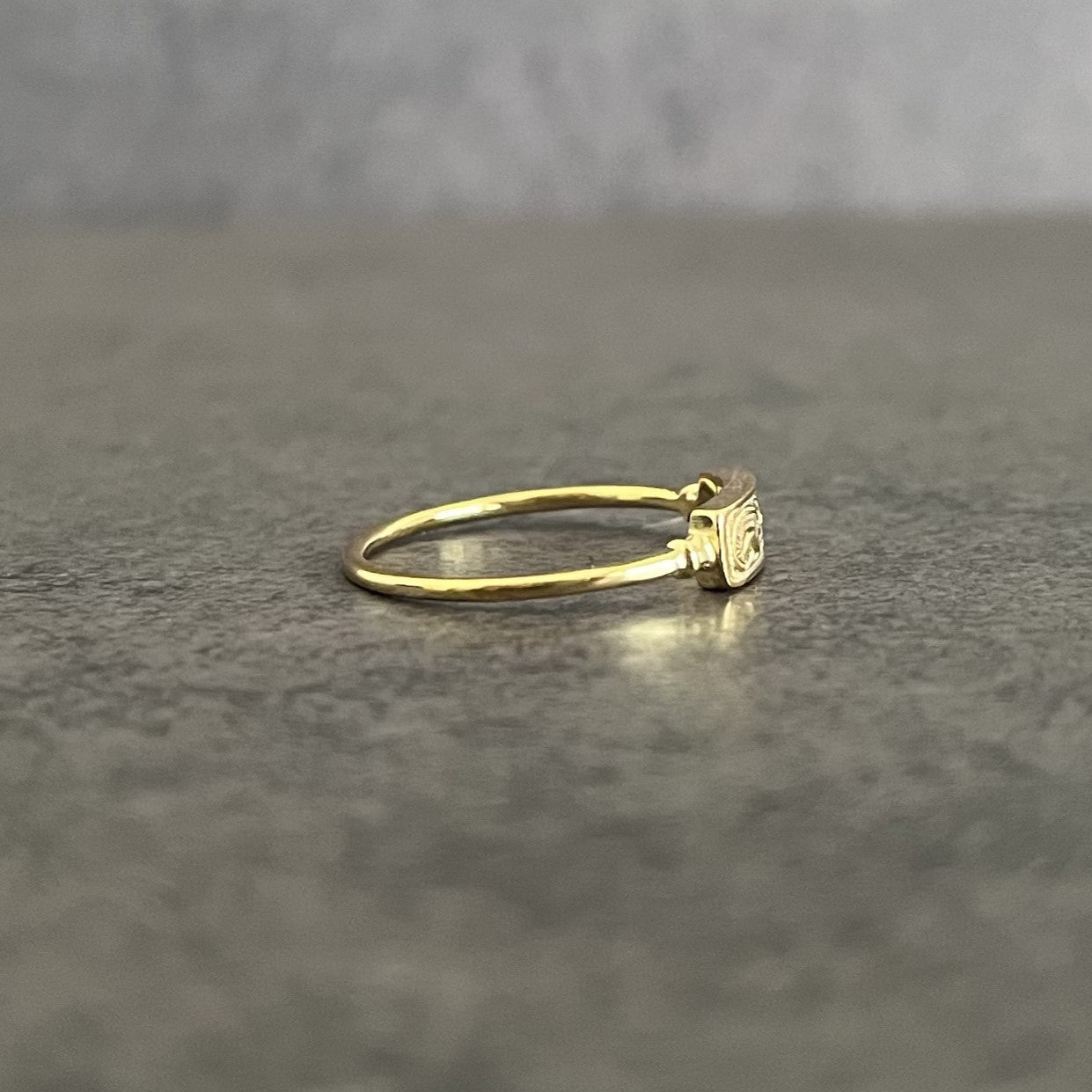 Halo. HAWAIIAN JEWELRY  “Plate Leaf” RING (gold)