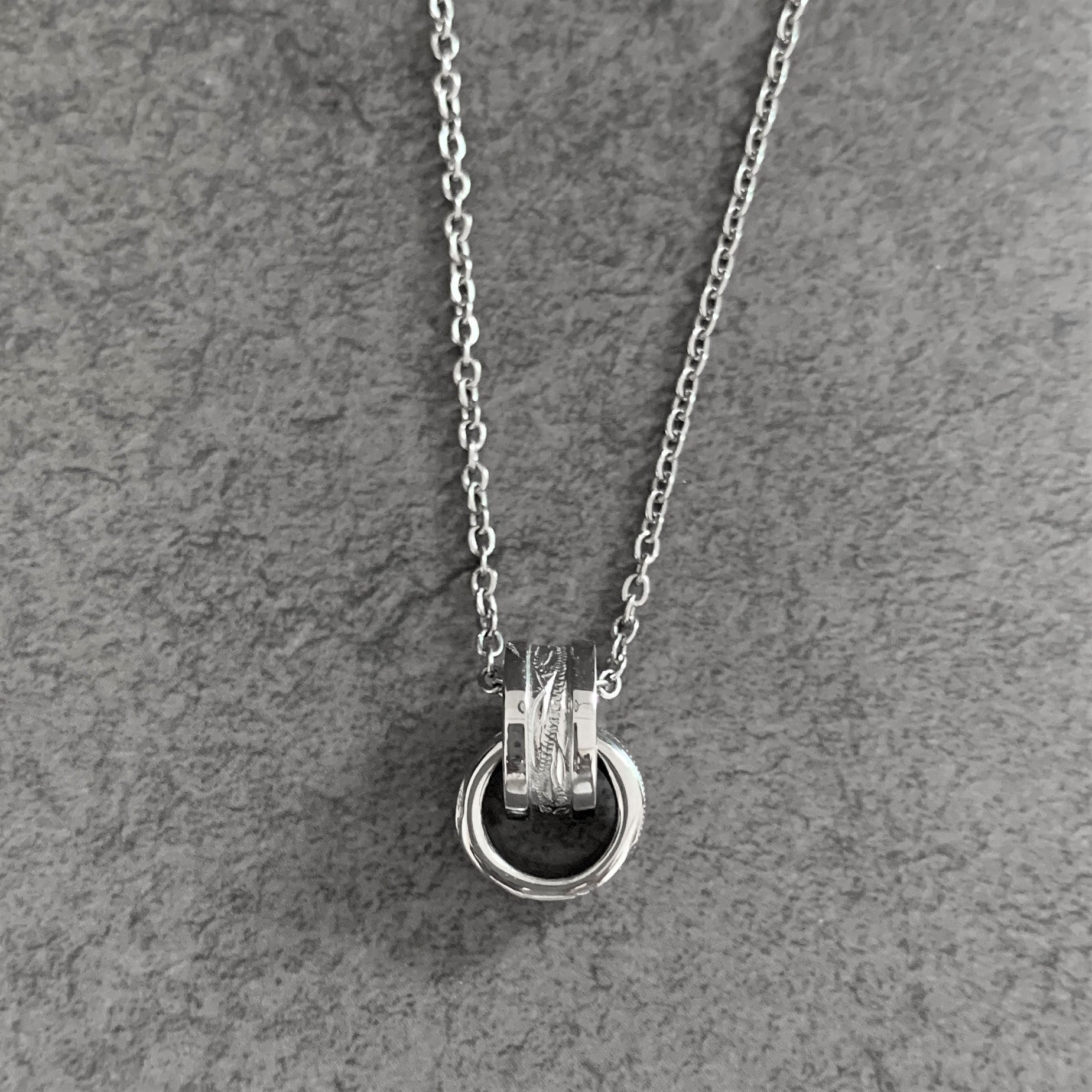 Halo. HAWAIIAN JEWELRY "Wide Double Ring" PENDANT(Silver)