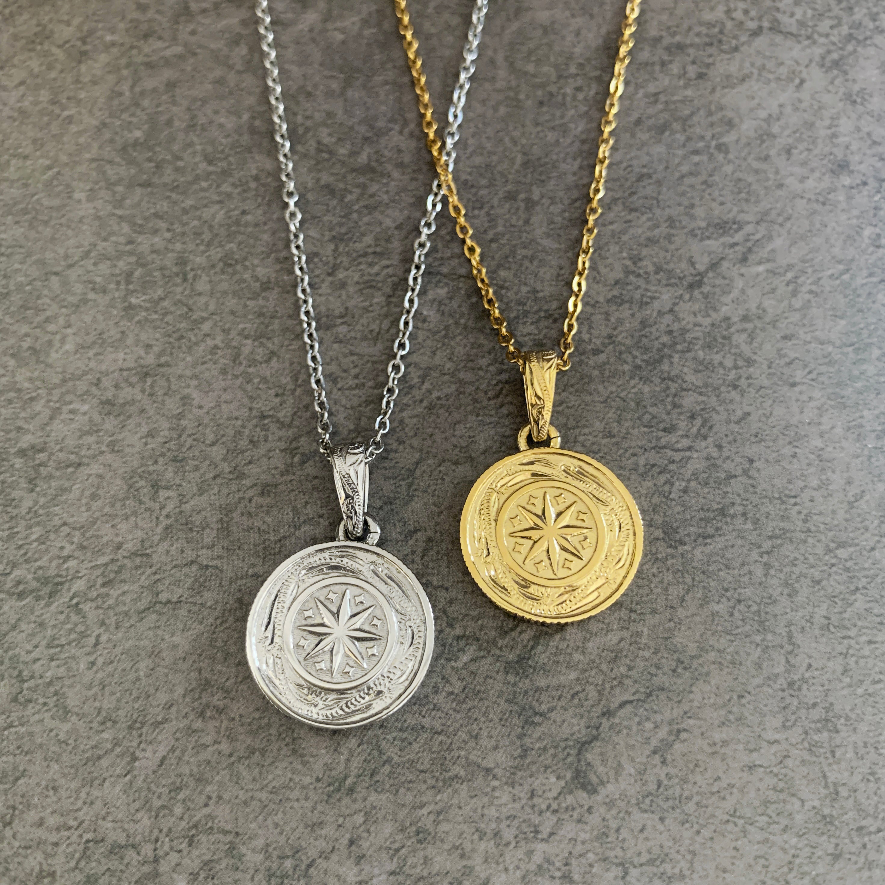 Halo. HAWAIIAN JEWELRY "Reversible Coin" PENDANT(Gold)