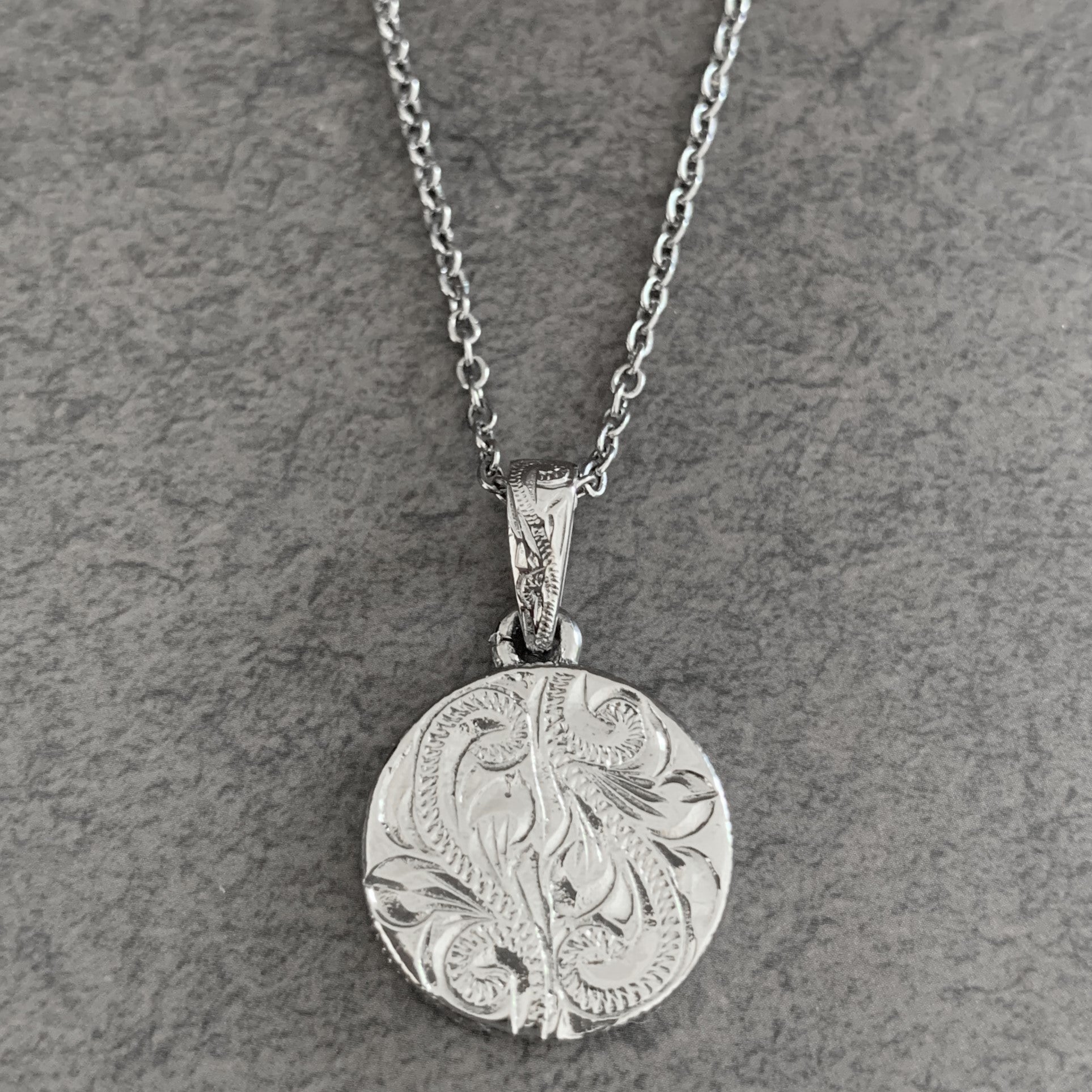 Halo. HAWAIIAN JEWELRY "Reversible Coin" PENDANT(Silver)