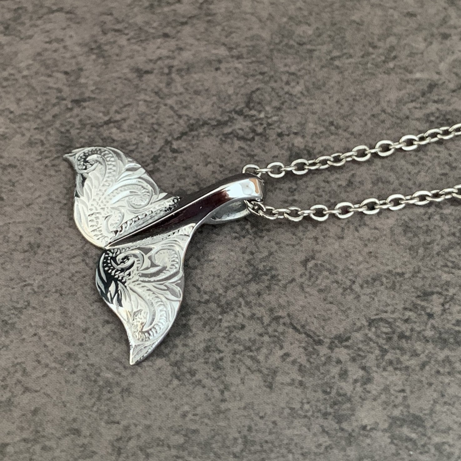 Halo. HAWAIIAN JEWELRY "Whale Tail" PENDANT