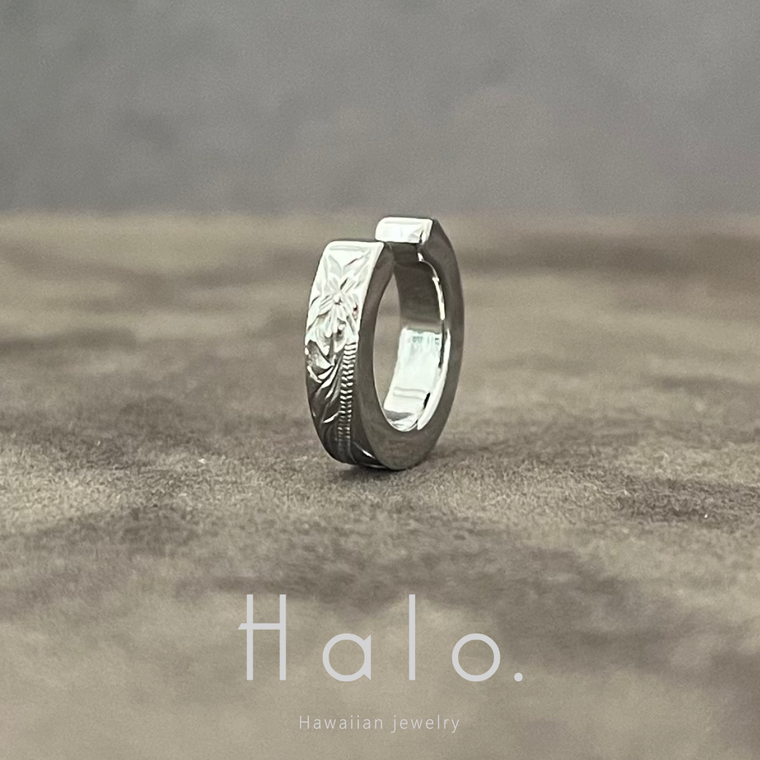 Halo. HAWAIIAN JEWELRY “Classic” EARCUFF (Silver)