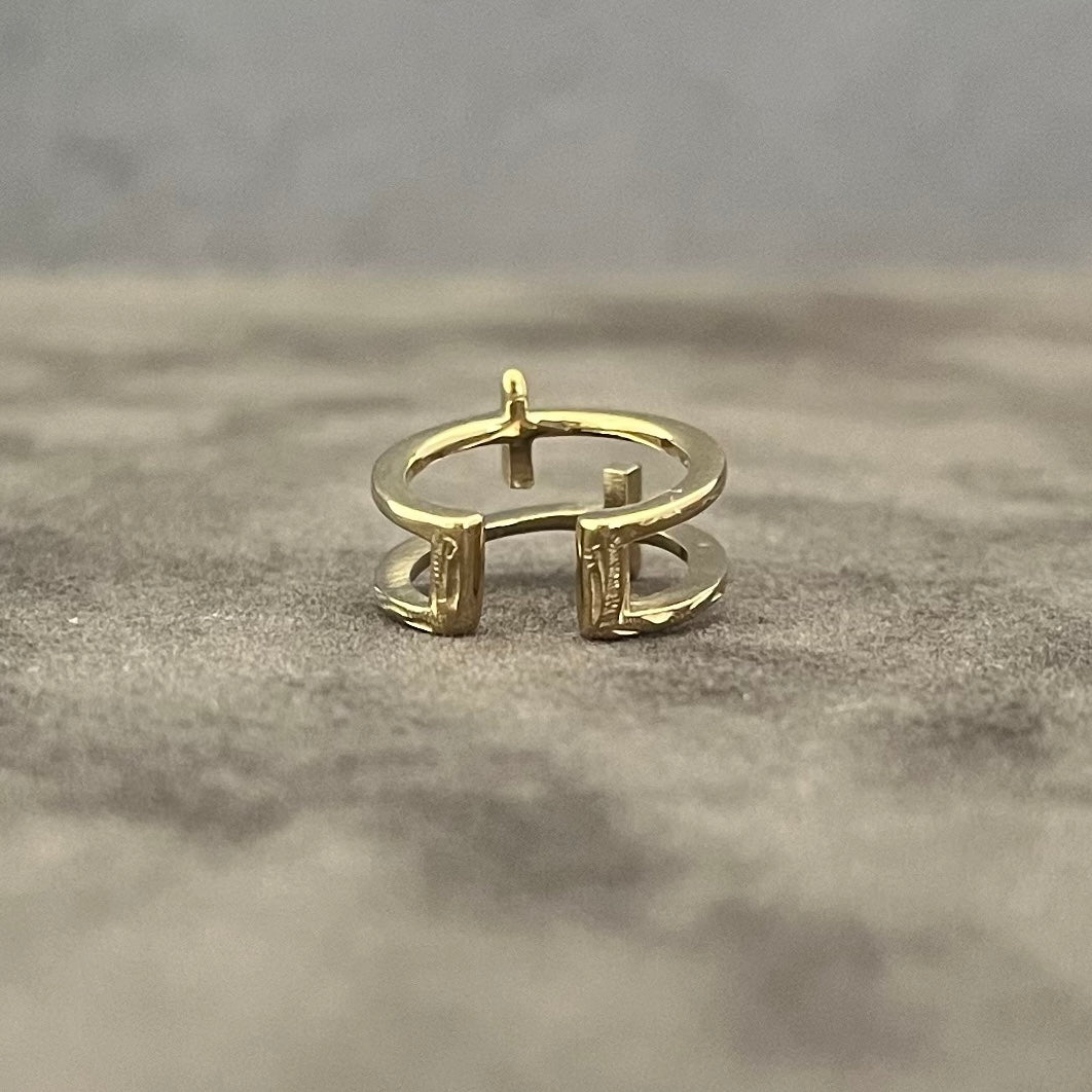 Halo. HAWAIIAN JEWELRY “Twin Cross”  EARCUFF