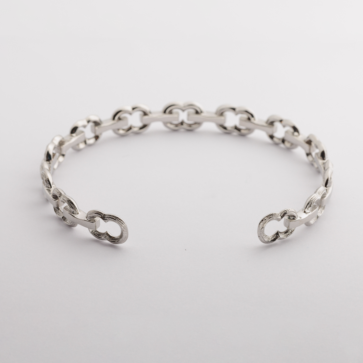 Halo. HAWAIIAN JEWELRY "Chain" BANGLE (silver)