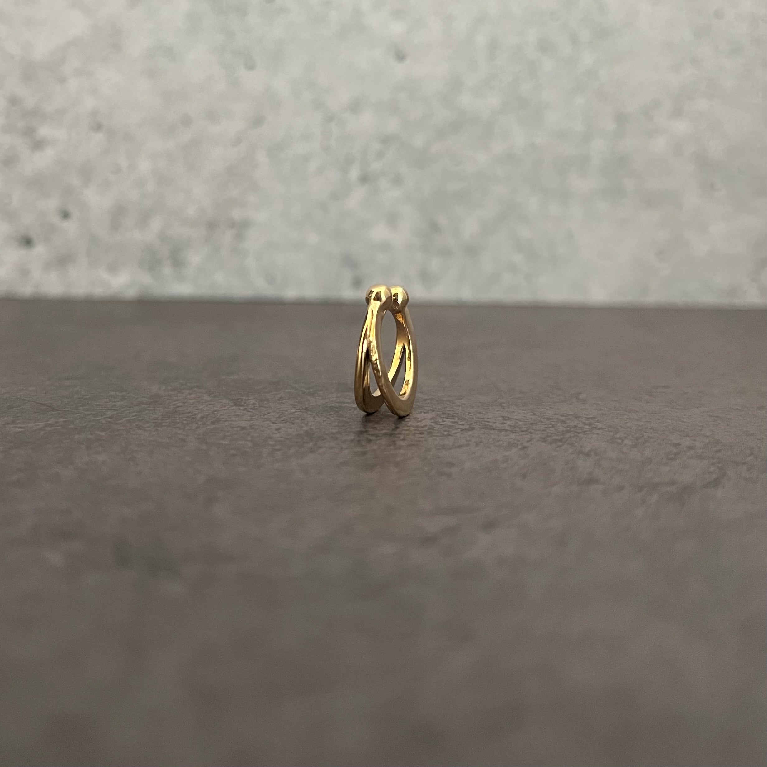 Halo. HAWAIIAN JEWELRY "Double Lines" EARCUFF (Gold)