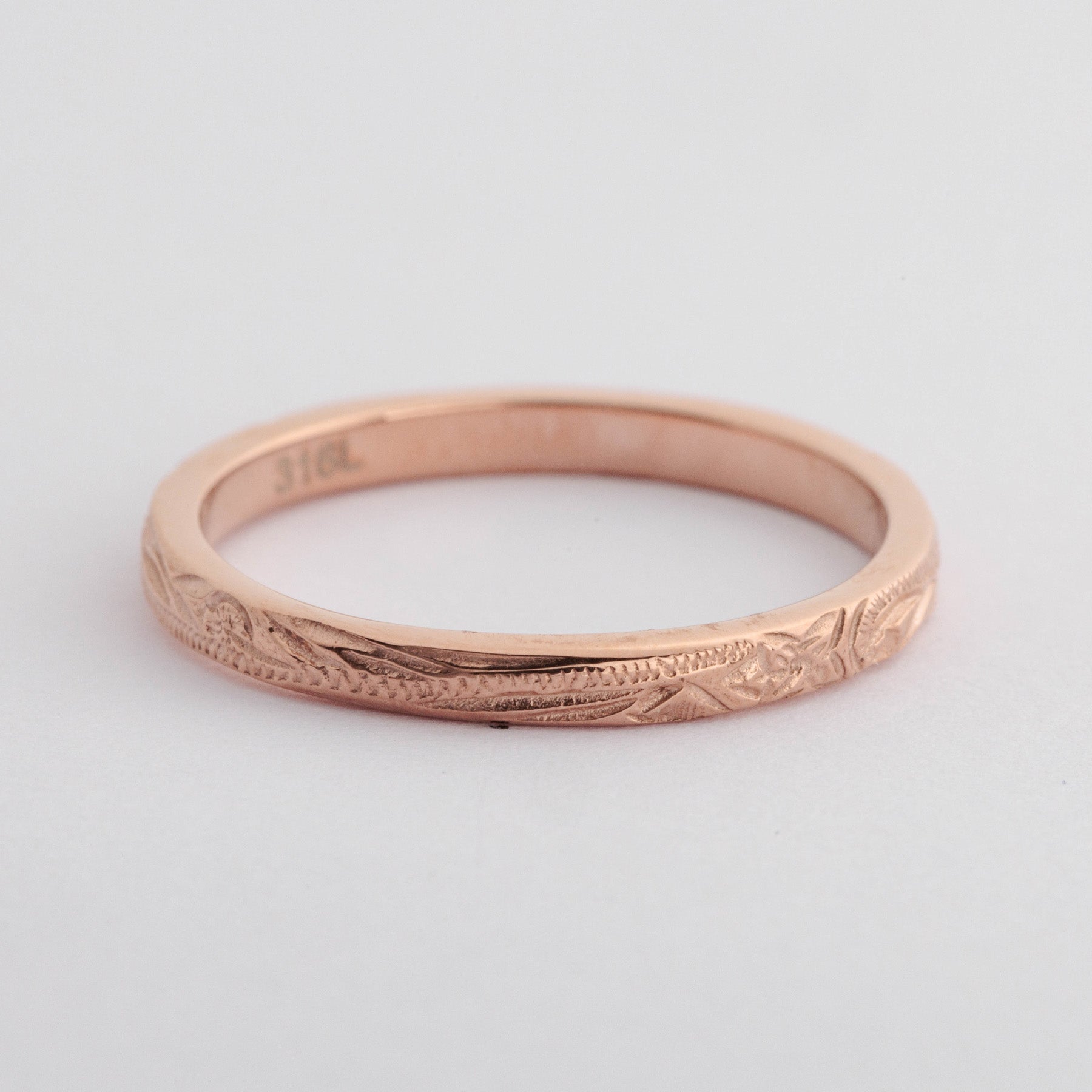 Halo. HAWAIIAN JEWELRY “Skinny” RING (Rose)