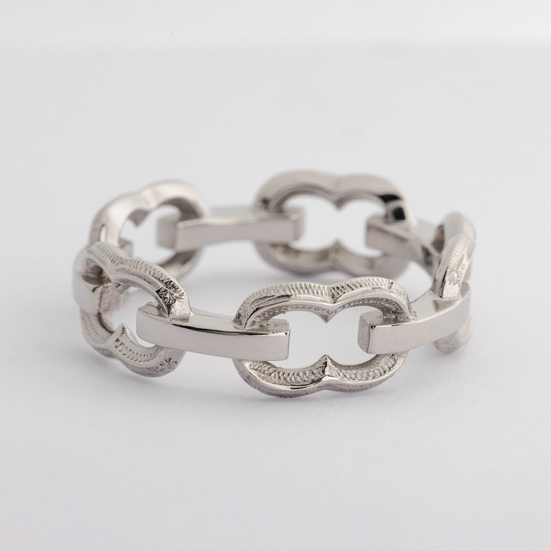 Halo. HAWAIIAN JEWELRY “Chain” RING (silver)