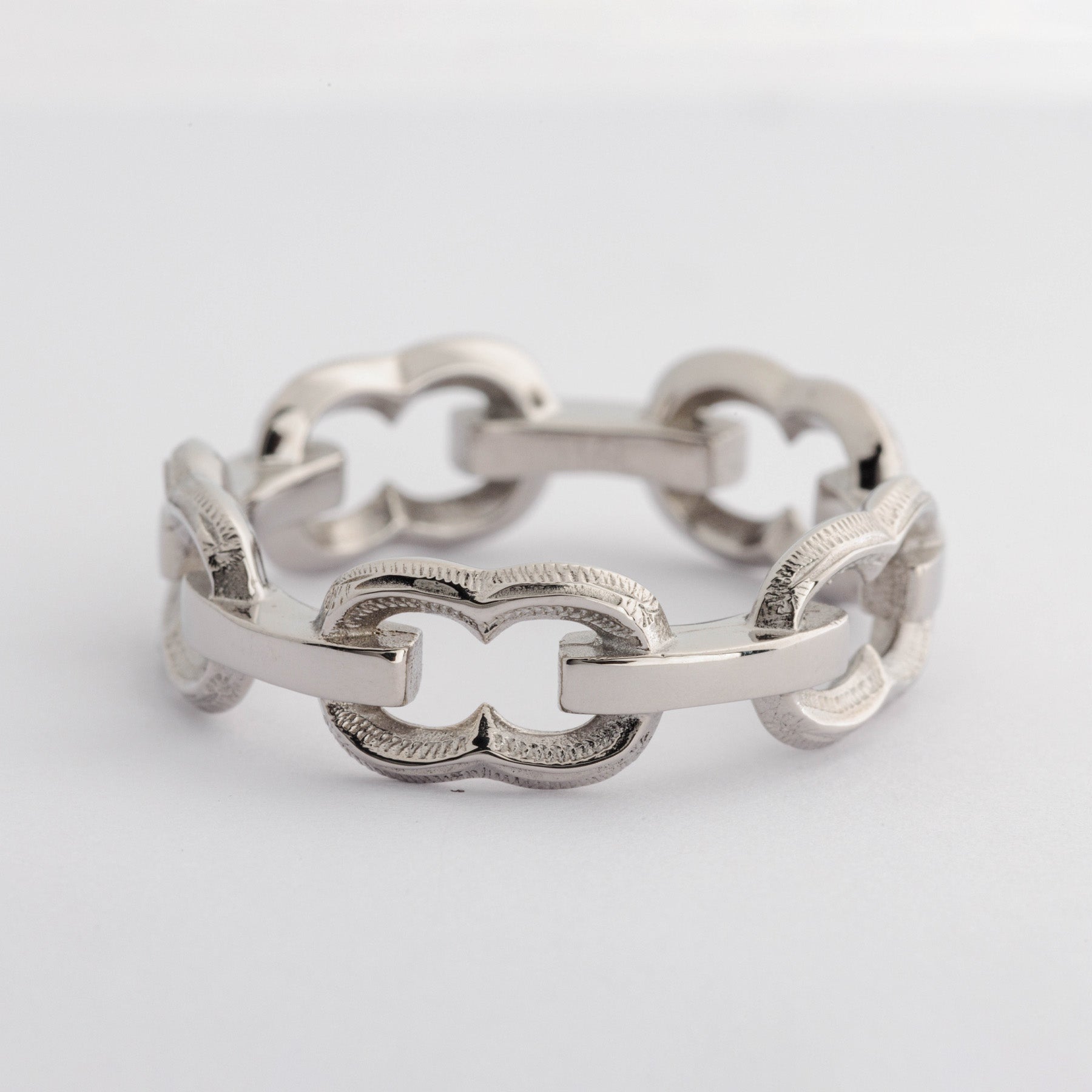 Halo. HAWAIIAN JEWELRY “Chain” RING (silver)