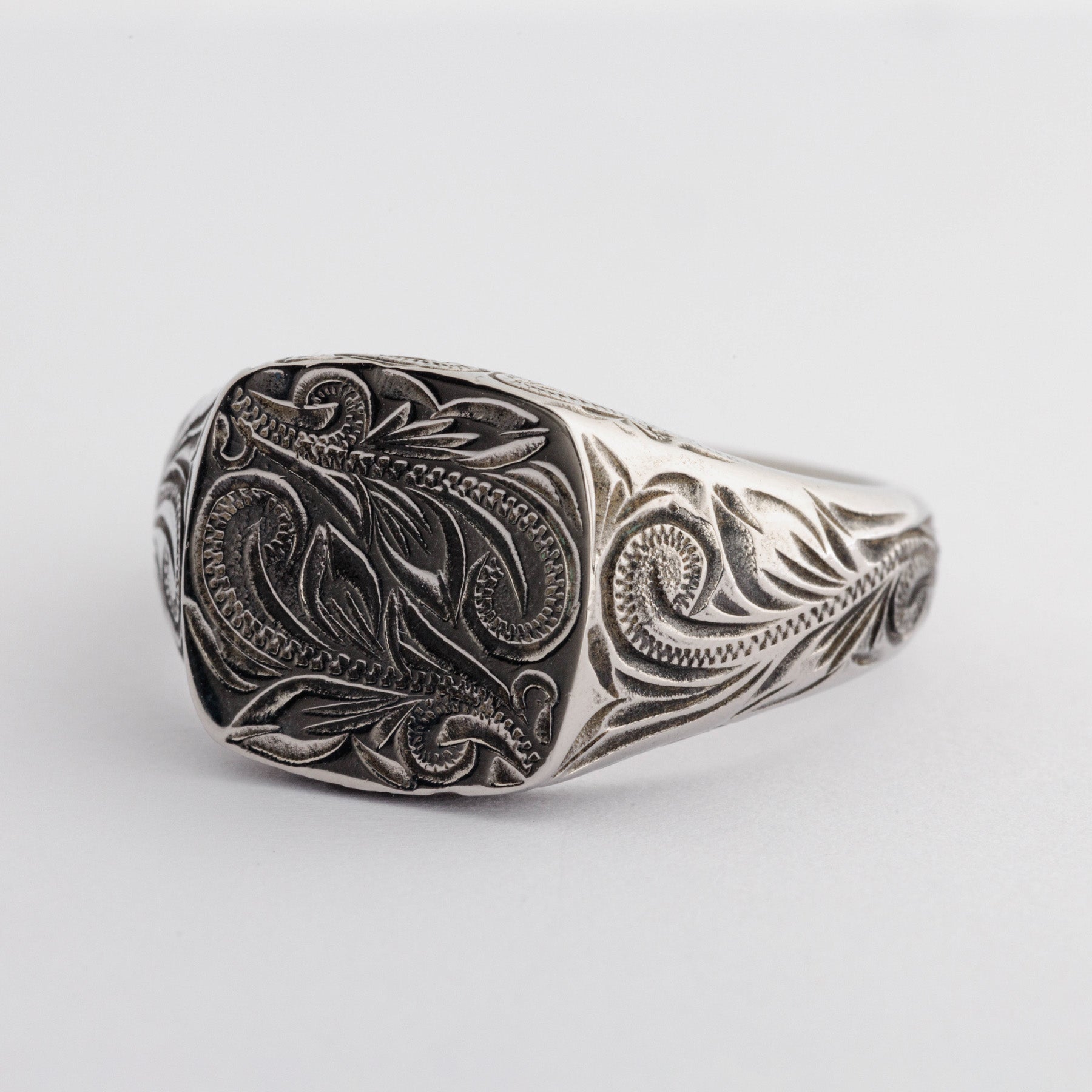 Halo. HAWAIIAN JEWELRY “Square” SIGNET RING (silver)