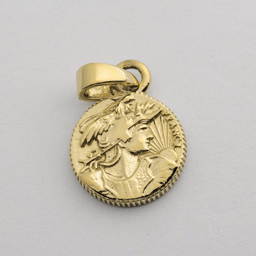 Halo. HAWAIIAN JEWELRY "Old Coin" REVERSIBLE PENDANT