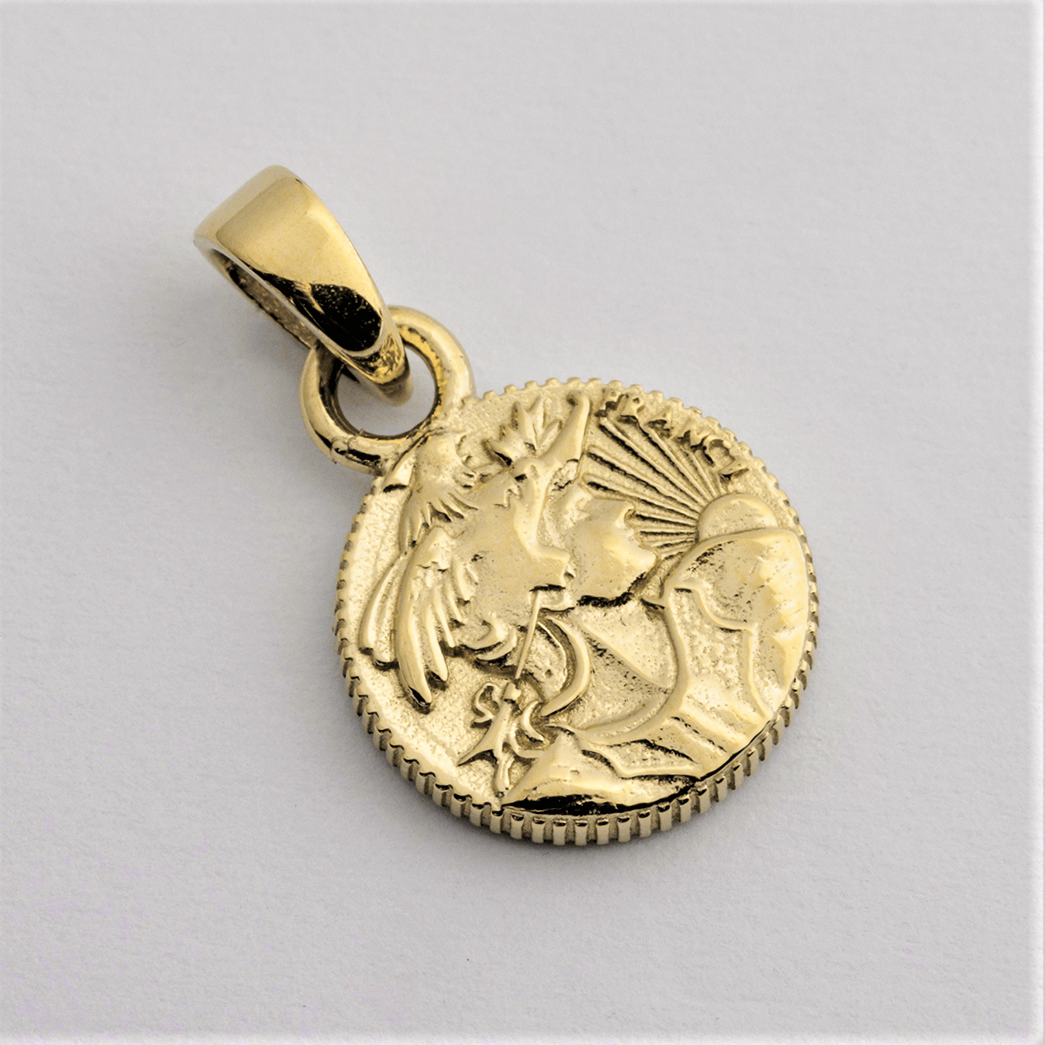 Halo. HAWAIIAN JEWELRY "Old Coin" REVERSIBLE PENDANT