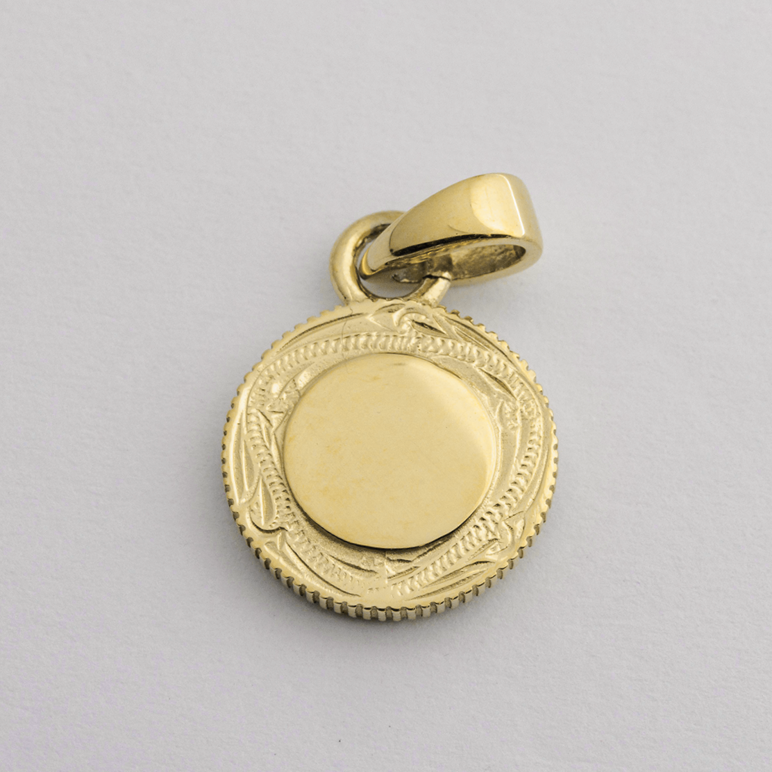 Halo. HAWAIIAN JEWELRY "Old Coin" REVERSIBLE PENDANT